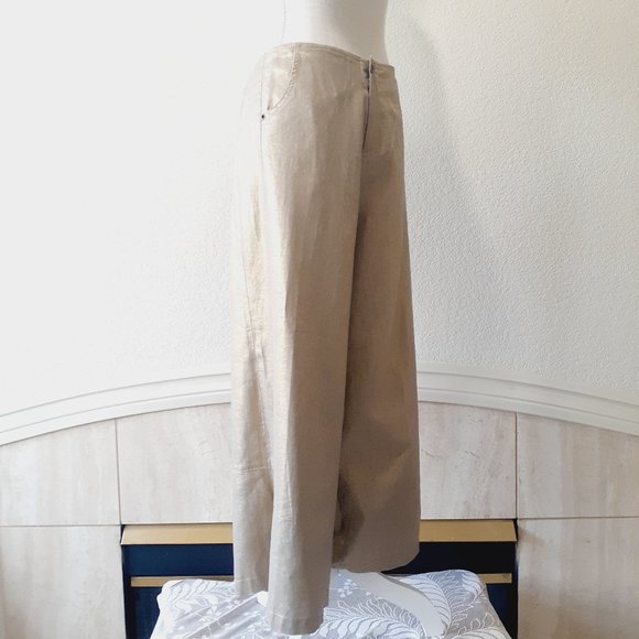 Philippe ADEC2  Wide Leg Gold Metallic  Pants NWT - Picture 4 of 16